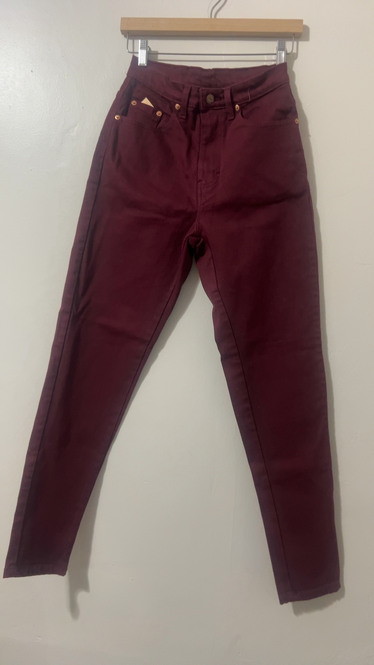 Jordache Women's Burgundy High Waist Skinny Jeans Size 8